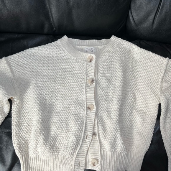 Jessica Simpson Sweaters - Jessica Simpson Cream Textured Knit Cardigan